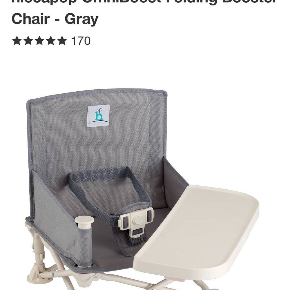 Hiccapop OmniBoost Folding Booster Chair - Gray